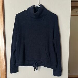 90 Degree By Reflex Blue Cowl Neck Sweater with Adjustable Hem